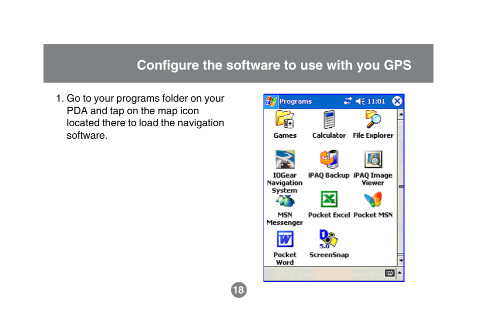 Configure the software to use with you gps | IOGear GBGPS201 User Manual | Page 21 / 51