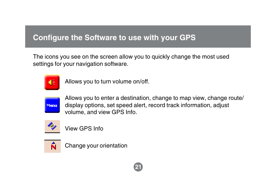 Configure the software to use with your gps | IOGear GBGPS201 User Manual | Page 24 / 51