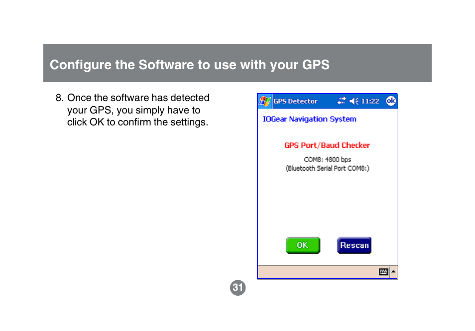 Configure the software to use with your gps | IOGear GBGPS201 User Manual | Page 34 / 51