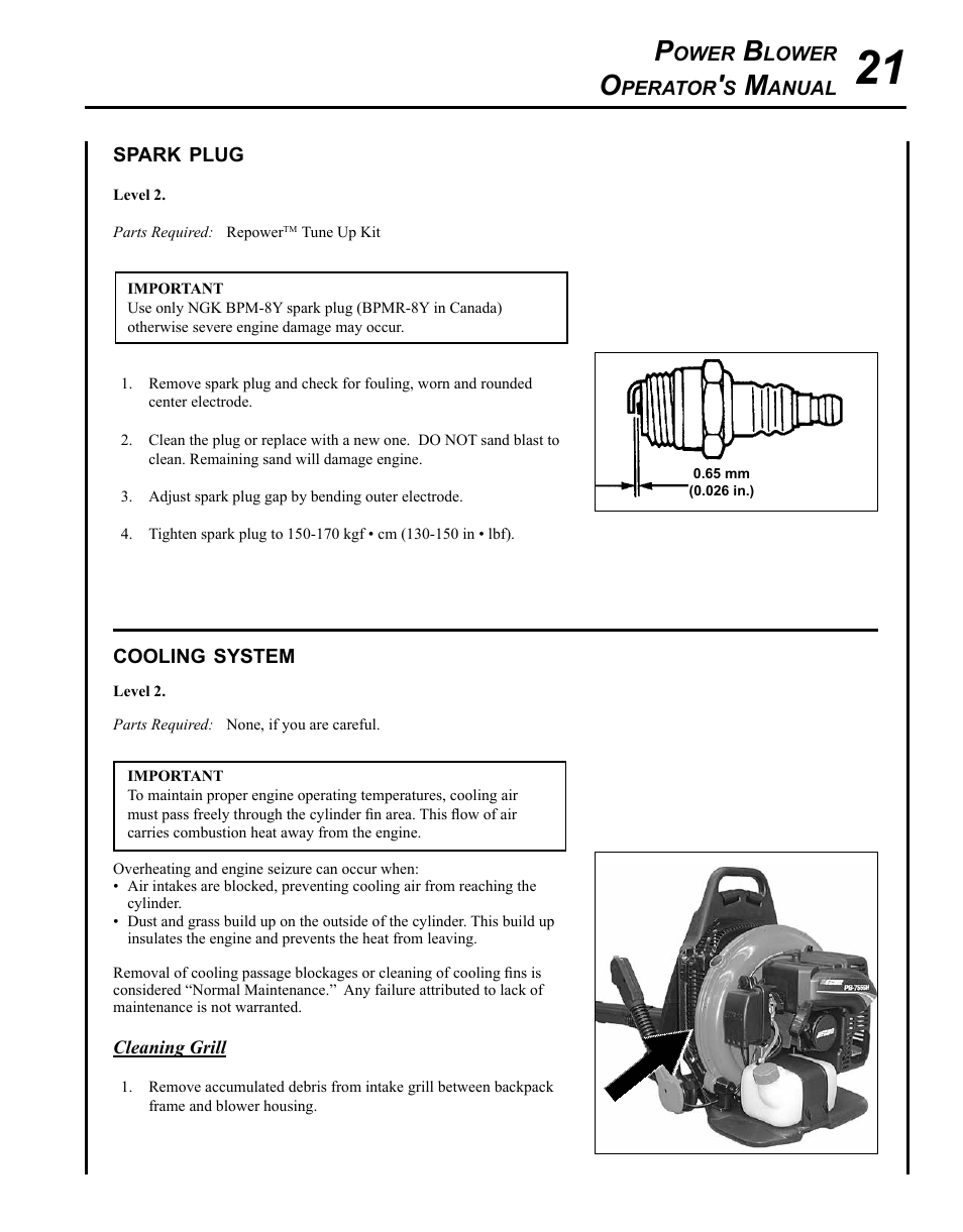 Echo PB-755ST User Manual | Page 21 / 32