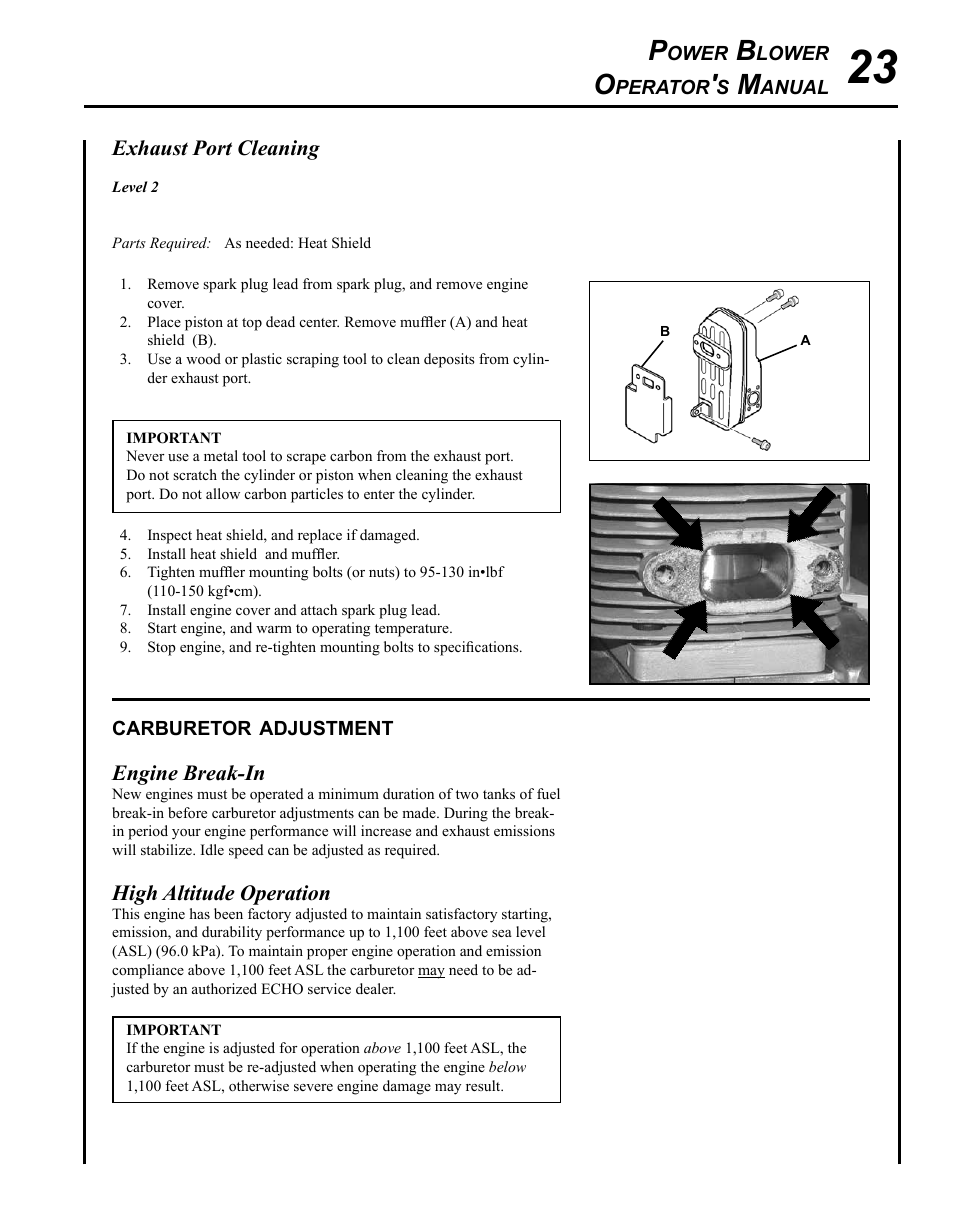 Echo PB-755ST User Manual | Page 23 / 32