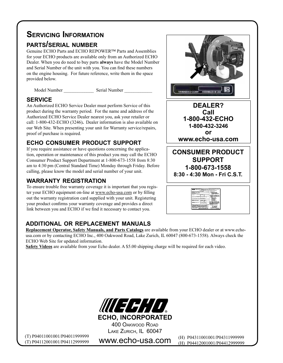 Echo PB-755ST User Manual | Page 32 / 32
