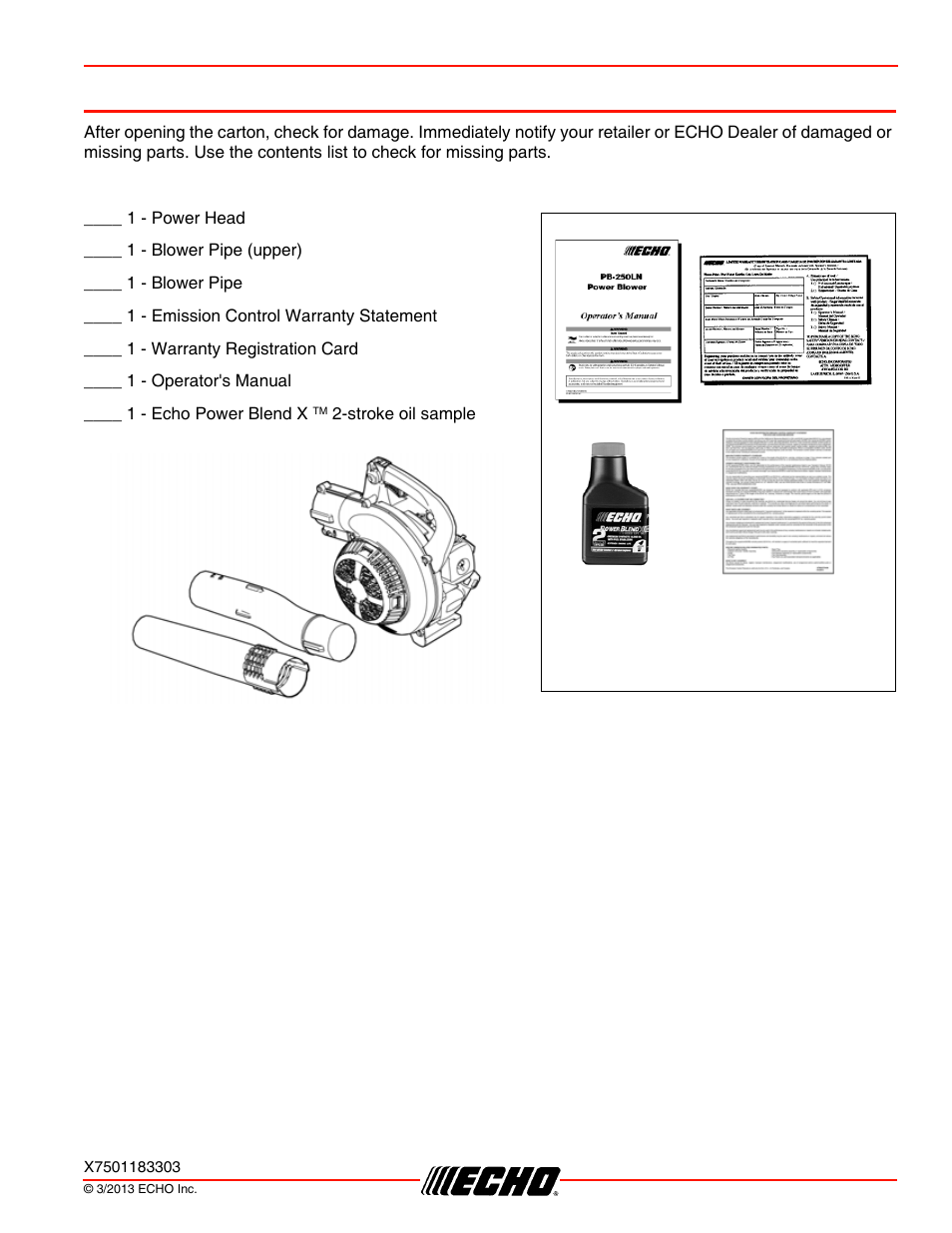 Echo PB-250LN User Manual | Page 11 / 32