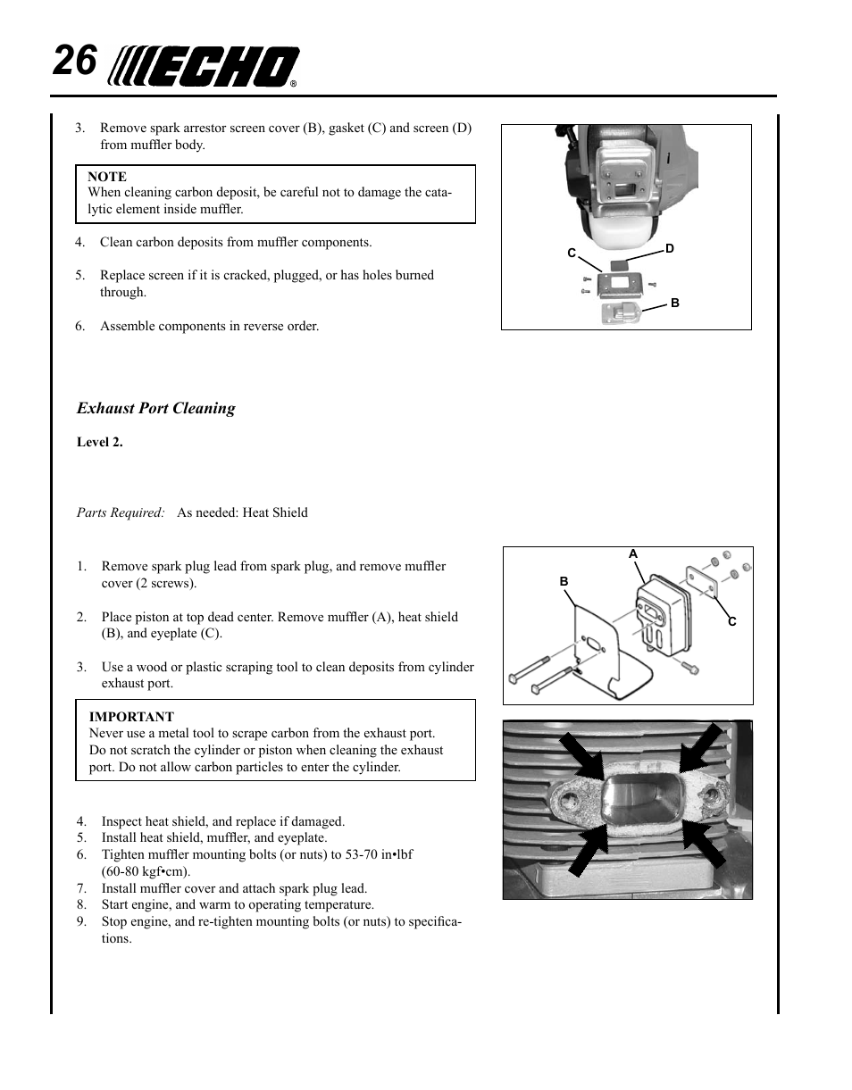 Echo SRM-280U Serial S75012001001 - S75012007706 User Manual | Page 26 / 40