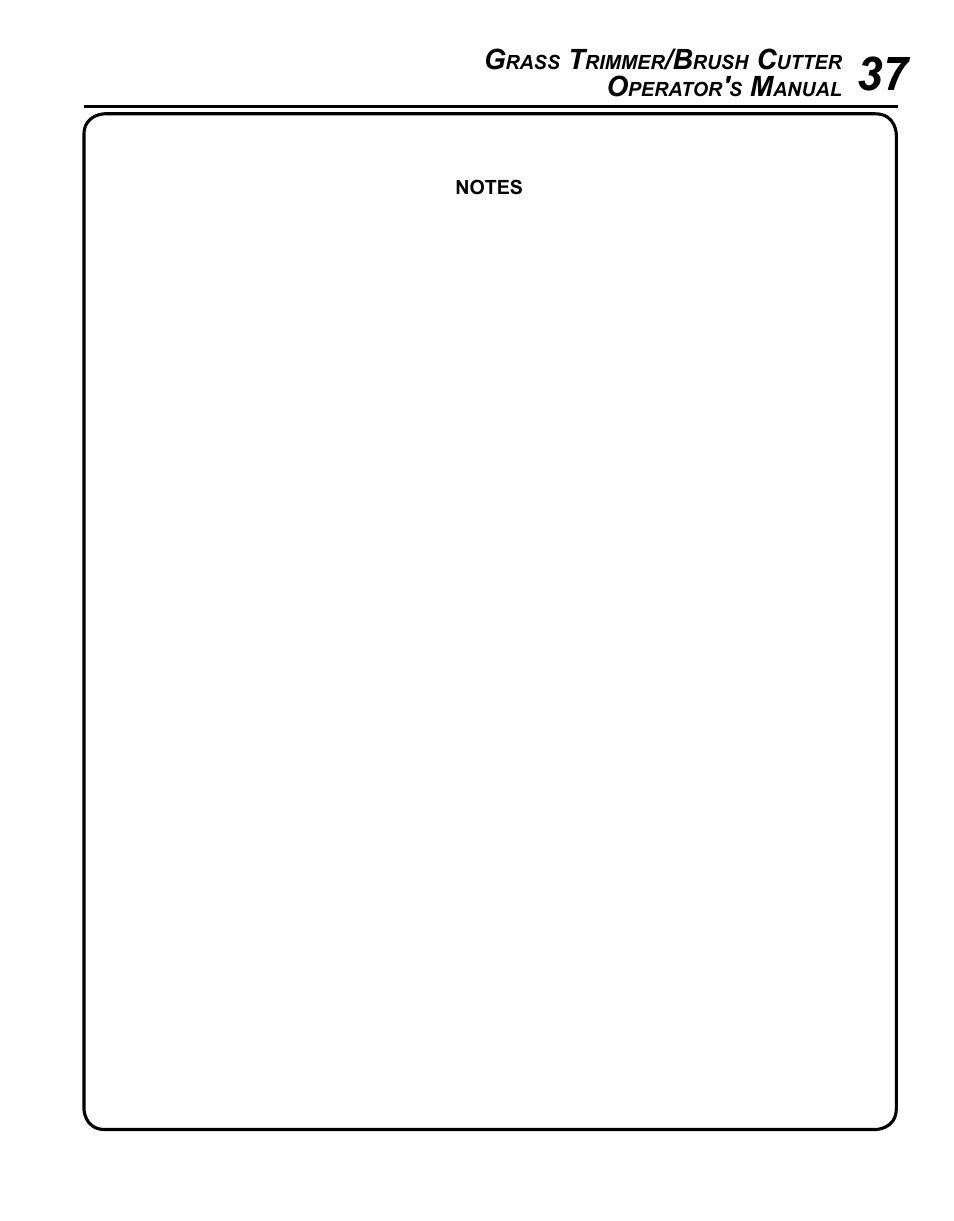 Echo SRM-280U Serial S75012007707 - S75012010175 User Manual | Page 37 / 40