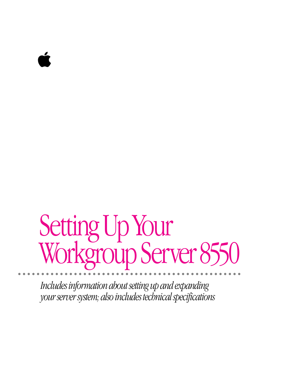 Apple Workgroup Server 8550 User Manual | 121 pages