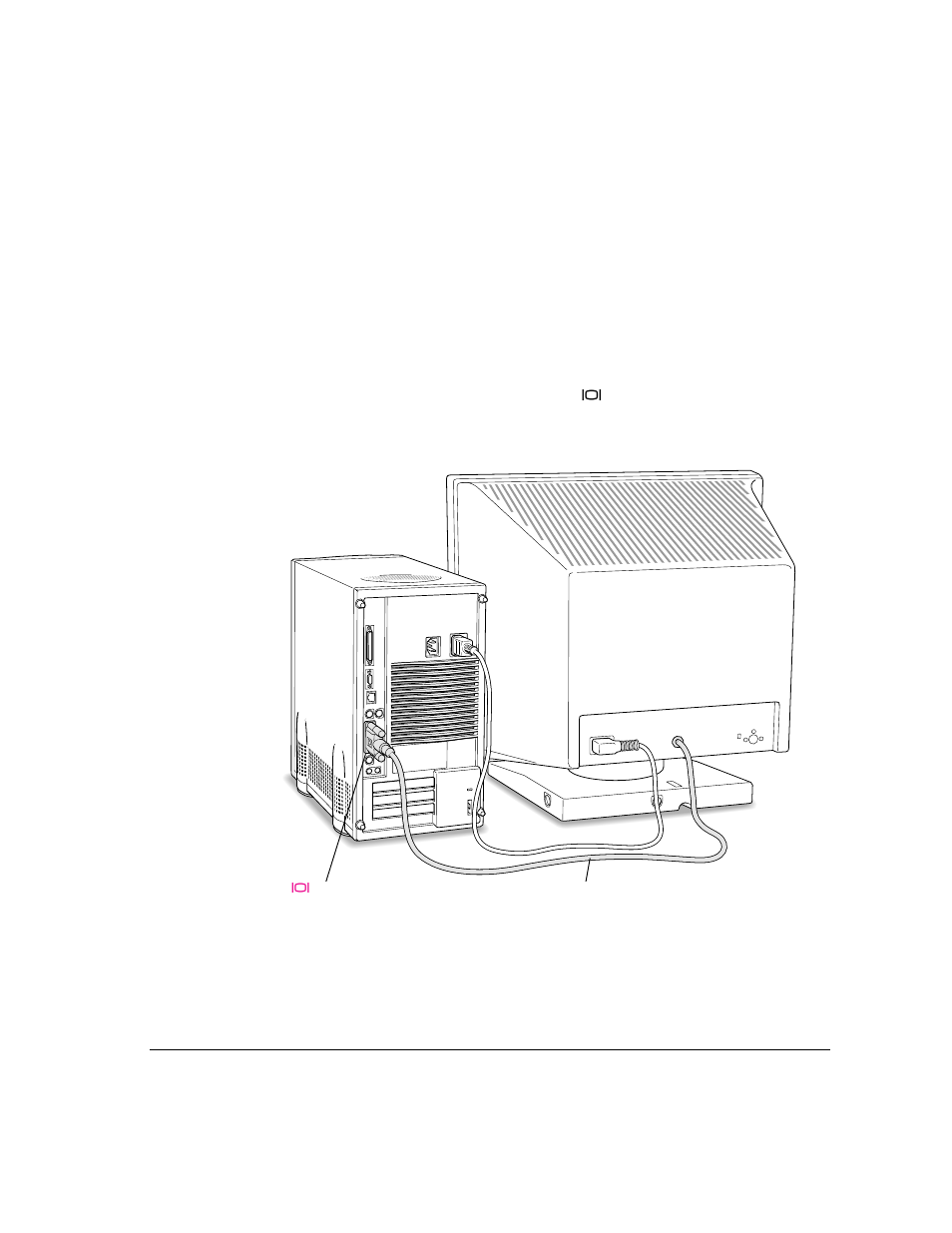 Connecting the monitor cable | Apple Workgroup Server 8550 User Manual | Page 20 / 121