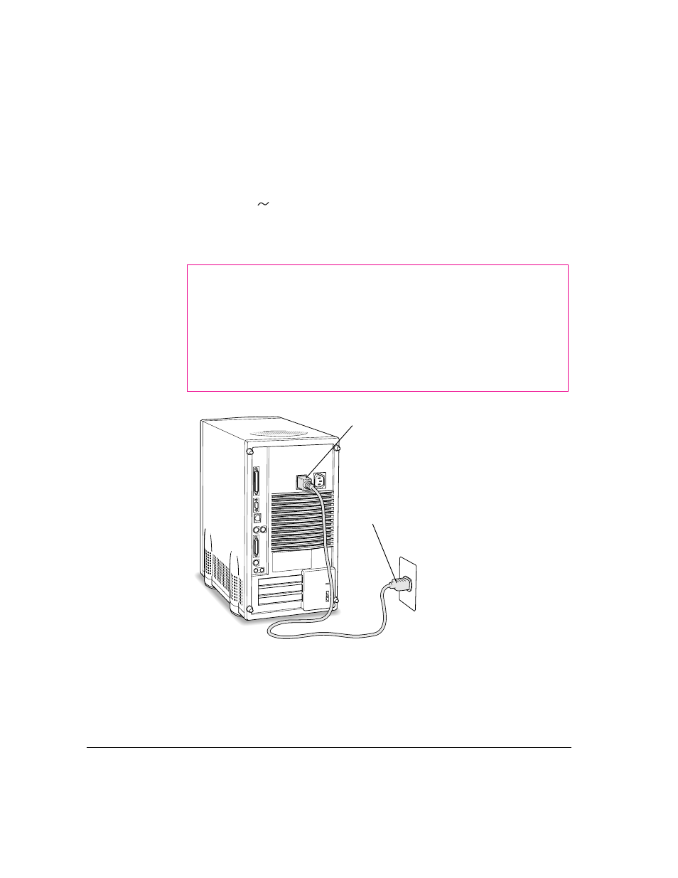 Plugging in the server | Apple Workgroup Server 8550 User Manual | Page 23 / 121