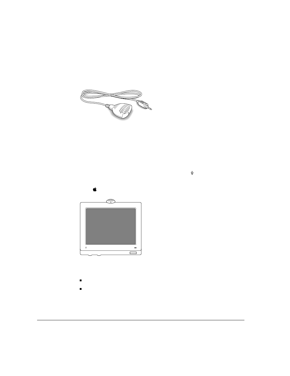 Connecting and positioning a microphone | Apple Workgroup Server 8550 User Manual | Page 77 / 121