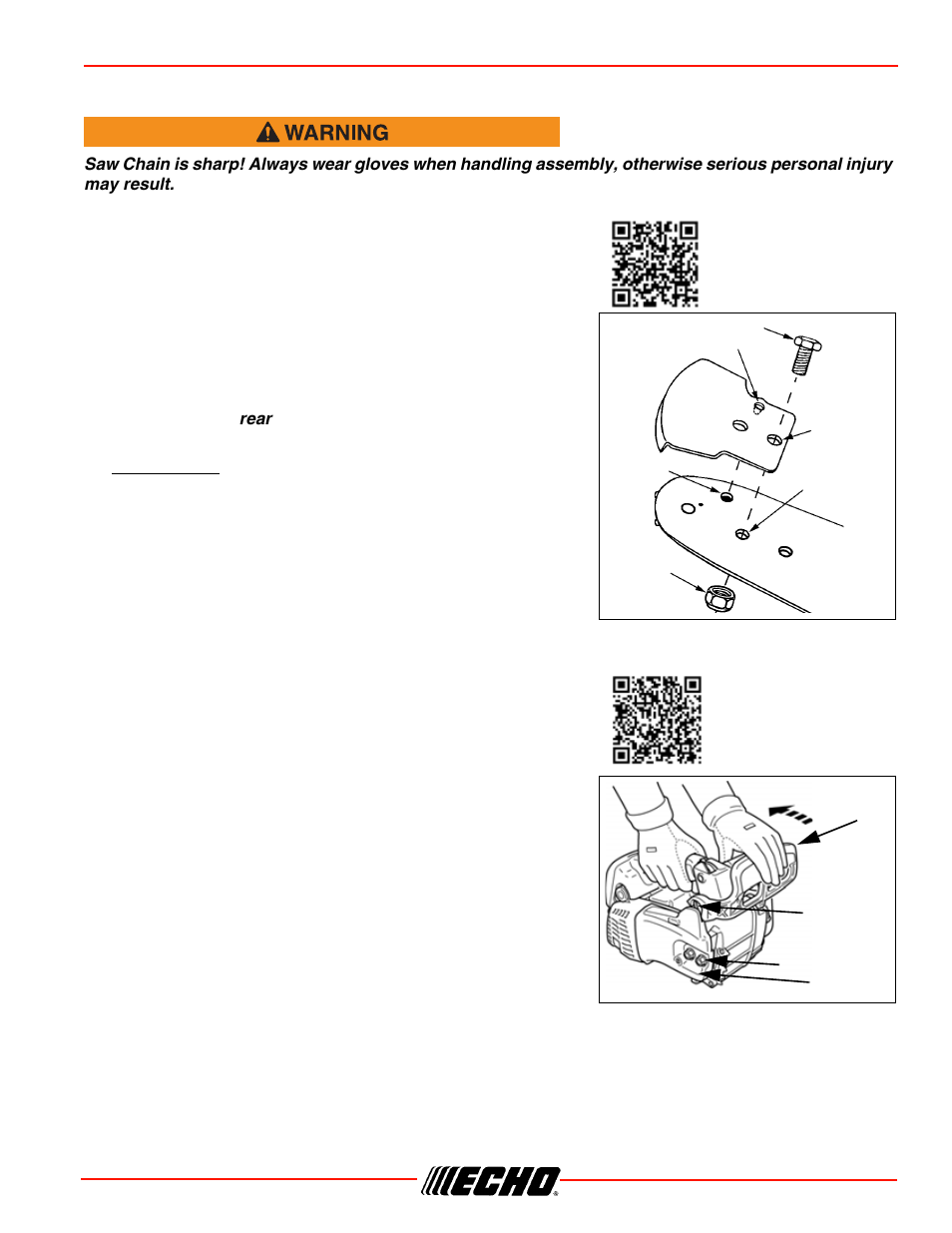 Preparation for use, Cs-355t description | Echo CS-355T User Manual | Page 15 / 44