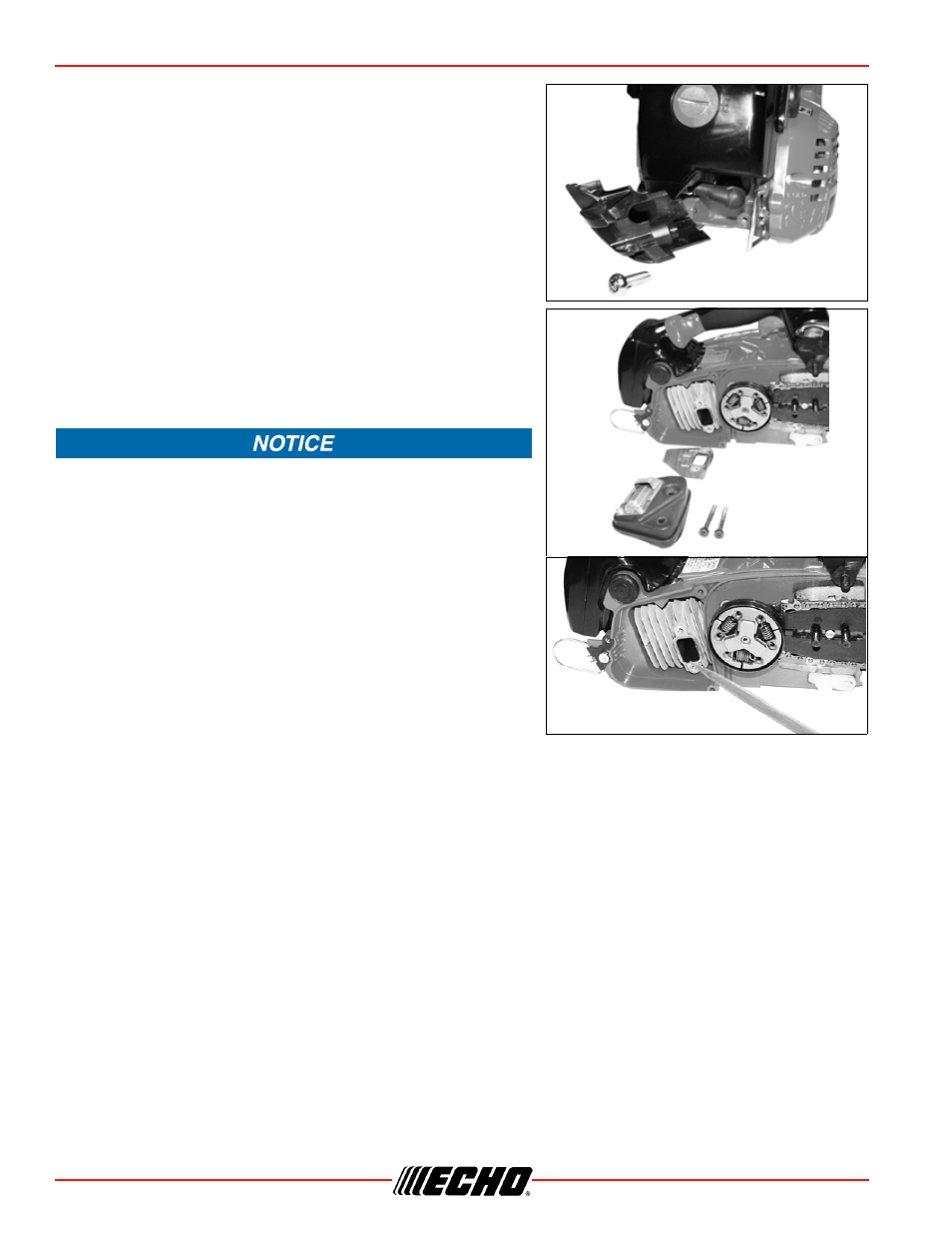 Exhaust port cleaning, Maintenance cs-355t exhaust port cleaning | Echo CS-355T User Manual | Page 32 / 44