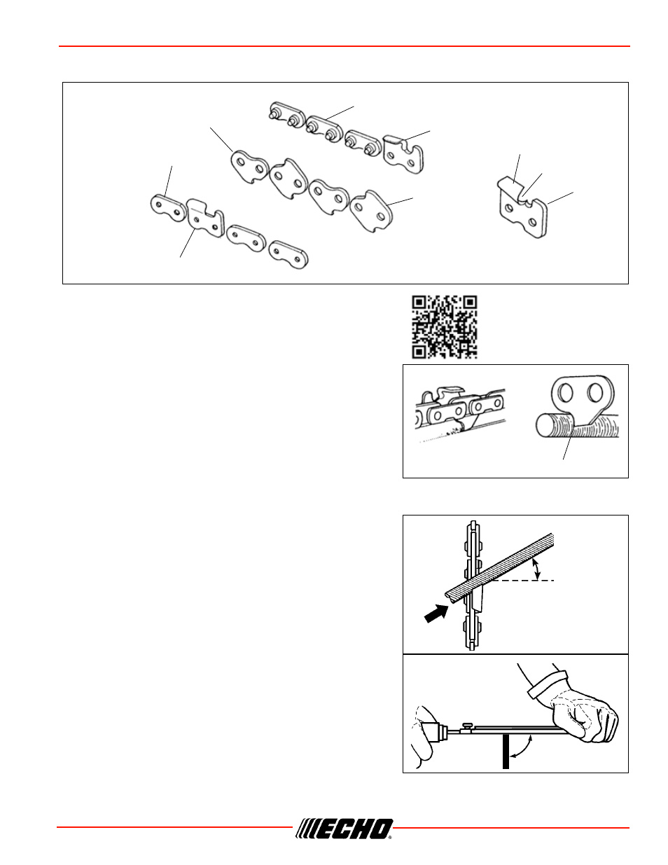 Setting the saw chain, Cs-355t maintenance | Echo CS-355T User Manual | Page 33 / 44