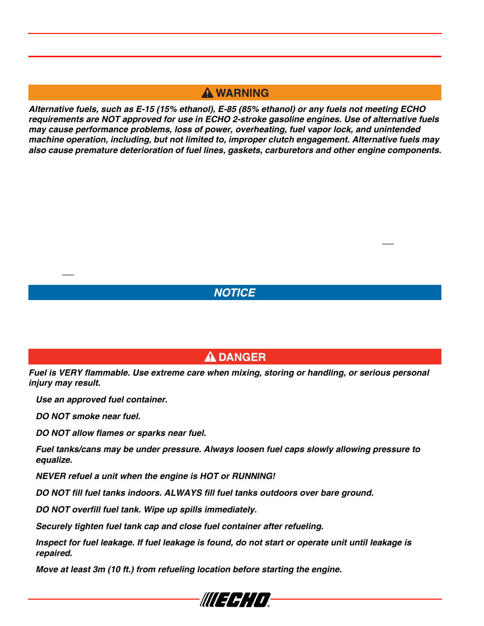 Operation, Fuel, Operation cs-352 | Echo CS-352 User Manual | Page 18 / 44