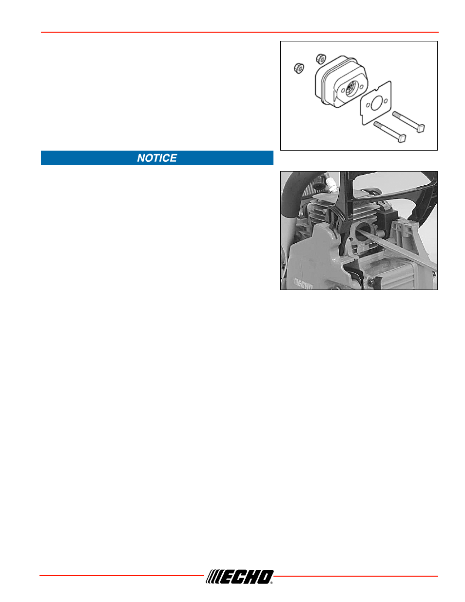 Exhaust port cleaning, Cs-352 maintenance | Echo CS-352 User Manual | Page 33 / 44