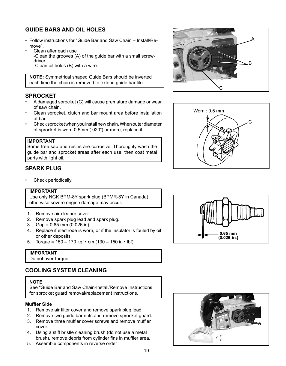 Echo CS-360T Serial C04412001001 - C04412999999 User Manual | Page 19 / 32