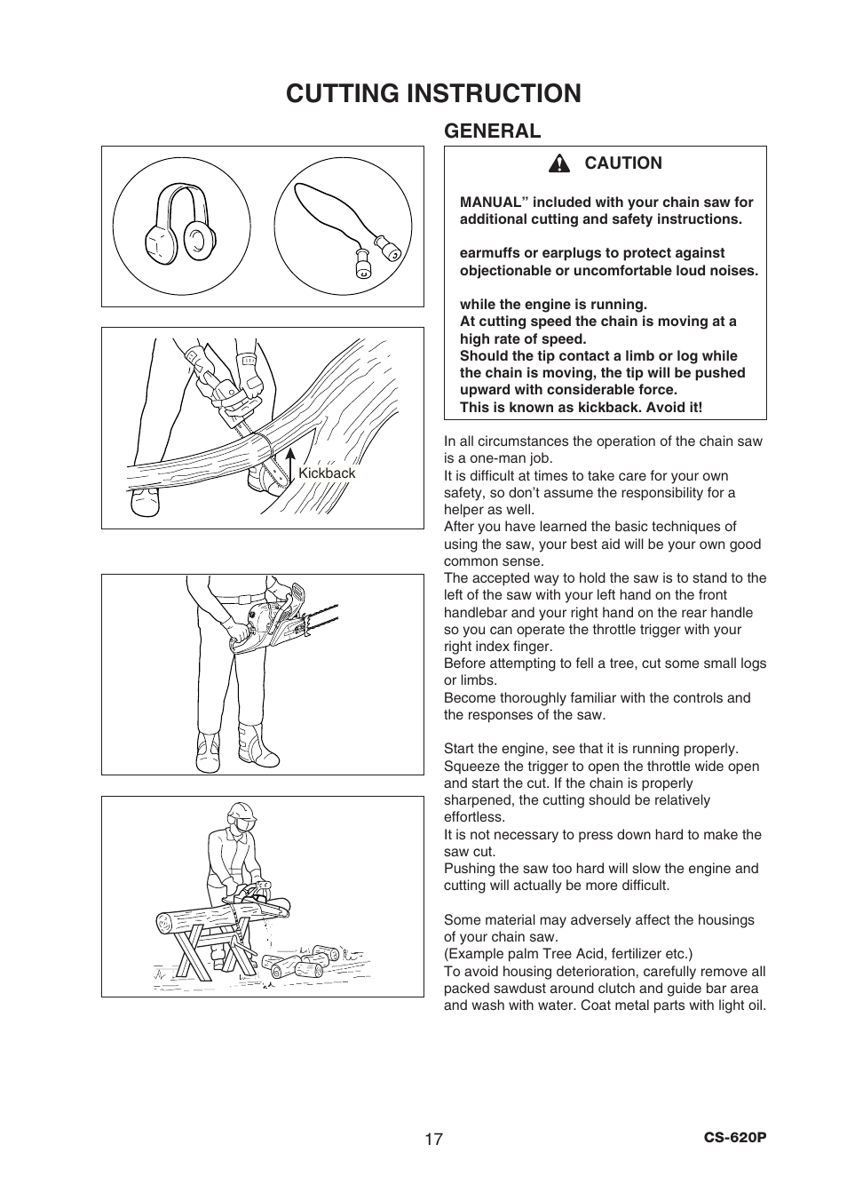 Cutting instruction, General | Echo CS-620P User Manual | Page 19 / 34