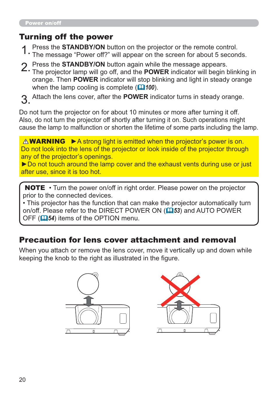 Hitachi CP-X2021WN User Manual | Page 20 / 107