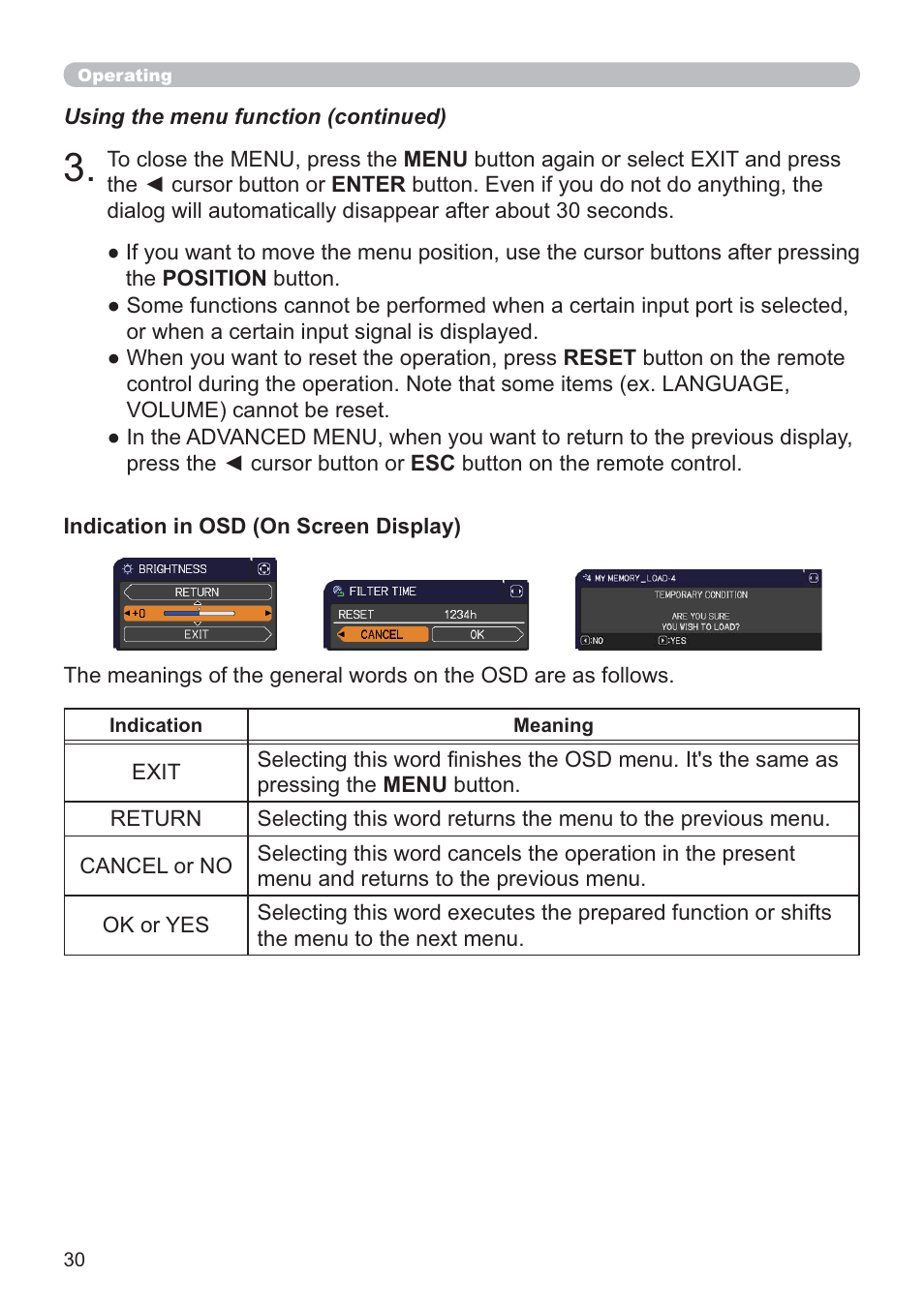 Hitachi CP-X2021WN User Manual | Page 30 / 107