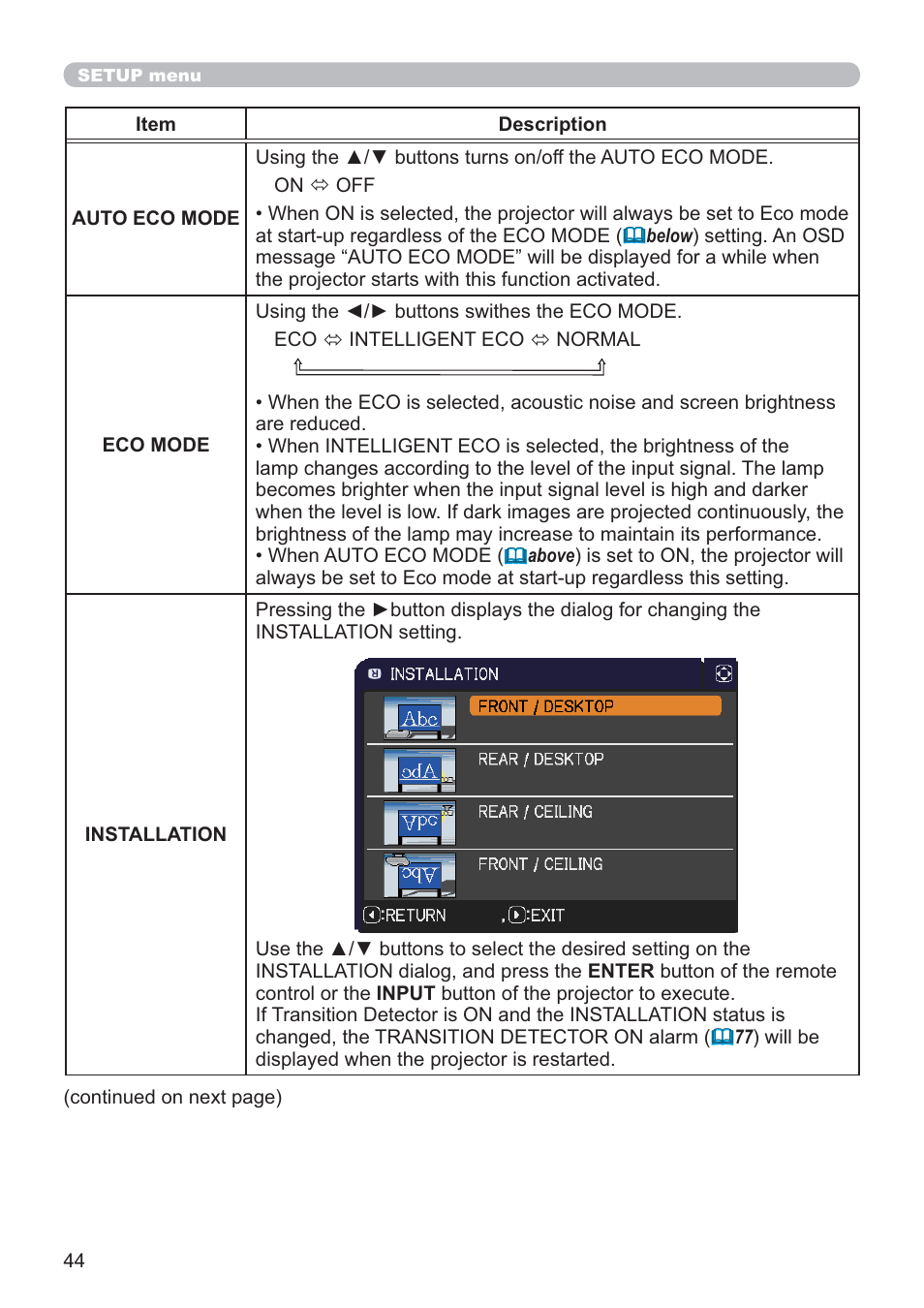 Hitachi CP-X2021WN User Manual | Page 44 / 107