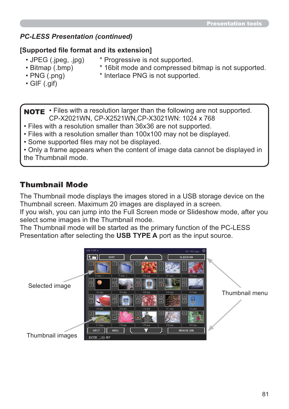 Hitachi CP-X2021WN User Manual | Page 81 / 107