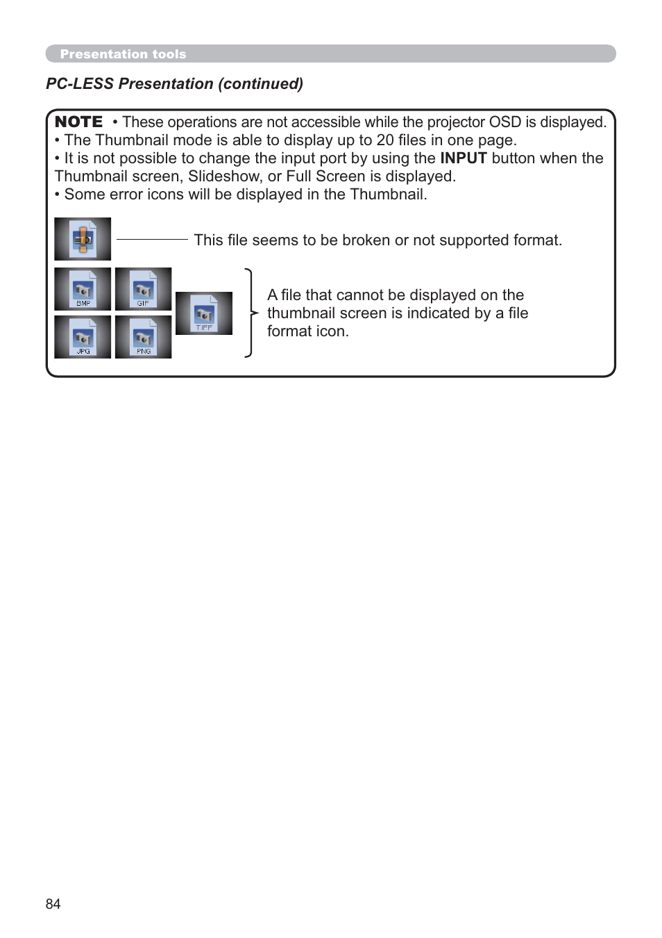 Hitachi CP-X2021WN User Manual | Page 84 / 107