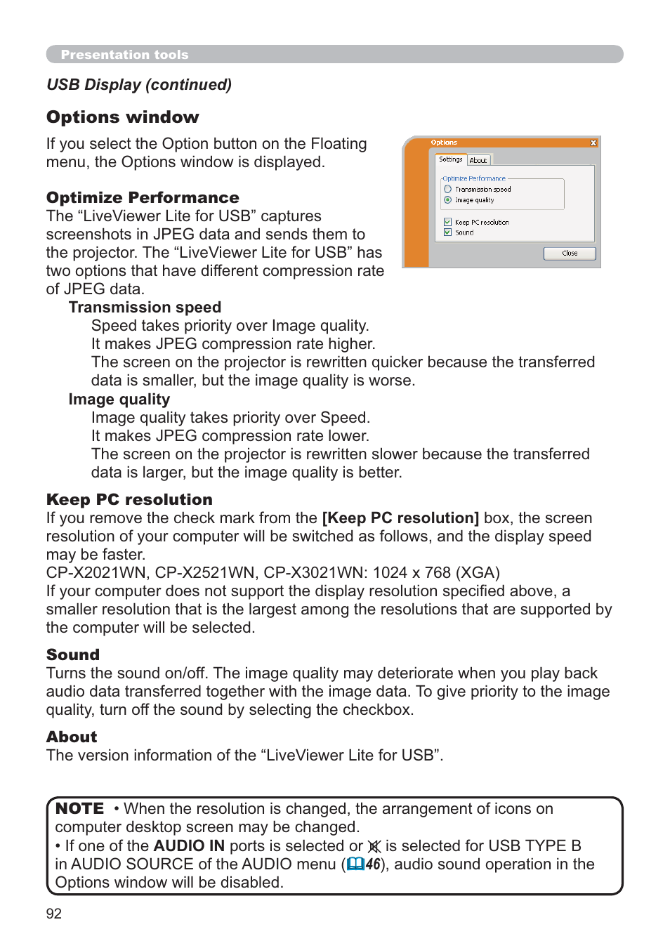 Hitachi CP-X2021WN User Manual | Page 92 / 107