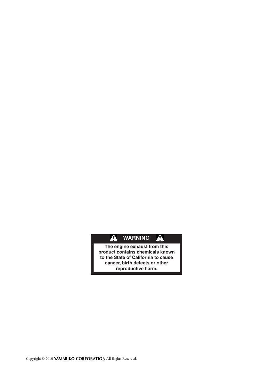 Warning | Echo CS-500P User Manual | Page 2 / 34