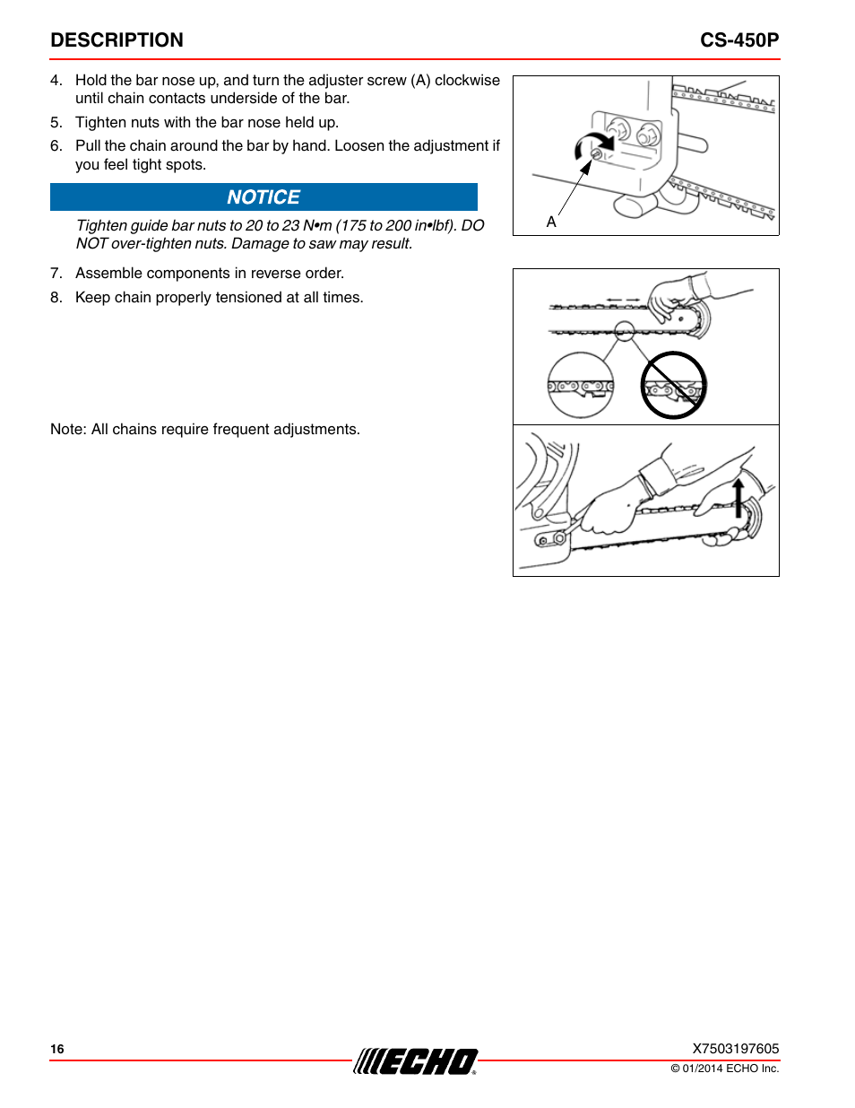 Description cs-450p | Echo CS-450P User Manual | Page 16 / 44