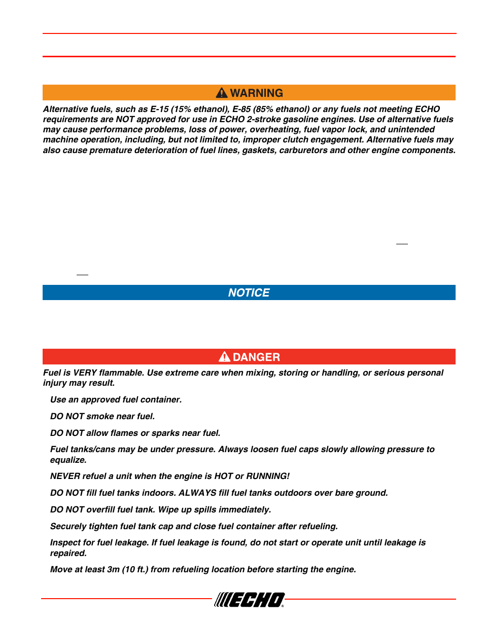 Operation, Fuel, Cs-450 operation | Echo CS-450 User Manual | Page 17 / 48