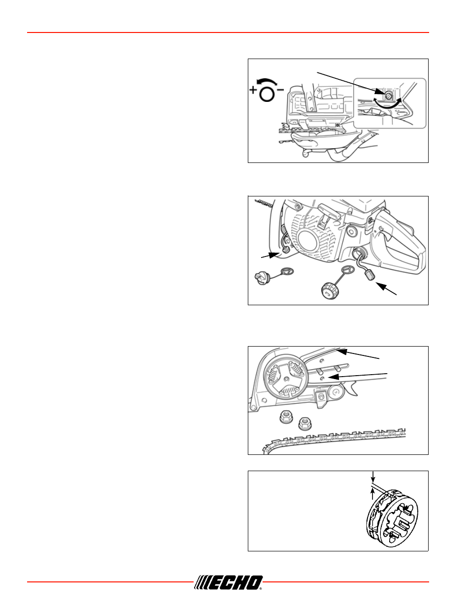 Automatic oiler oil filter guide bar sprocket, Maintenance cs-450 automatic oiler, Oil filter | Guide bar, Sprocket | Echo CS-450 User Manual | Page 30 / 48