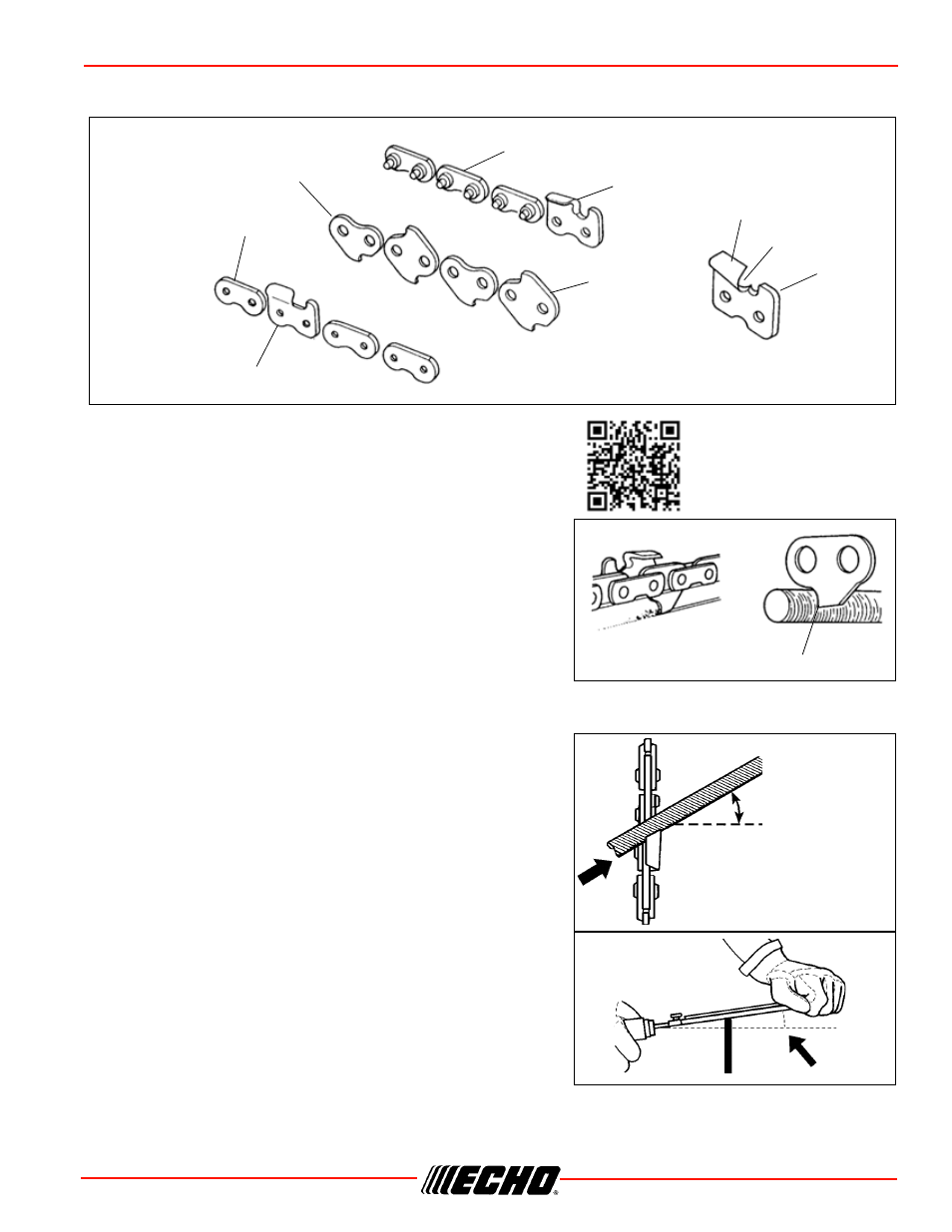 Setting the saw chain, Cs-450 maintenance | Echo CS-450 User Manual | Page 33 / 48