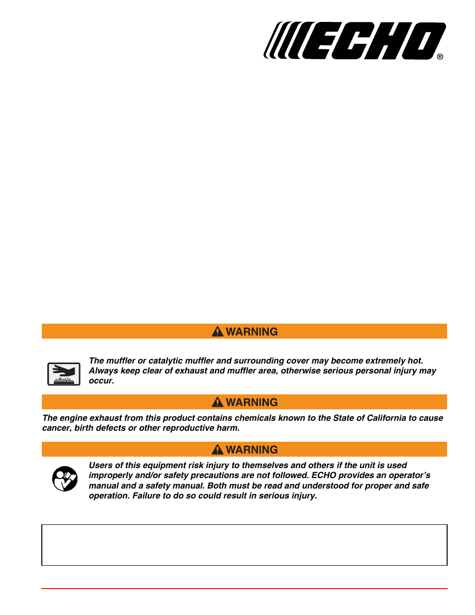 Echo CS-330T Serial C04212001001 - C04212999999 User Manual | 48 pages