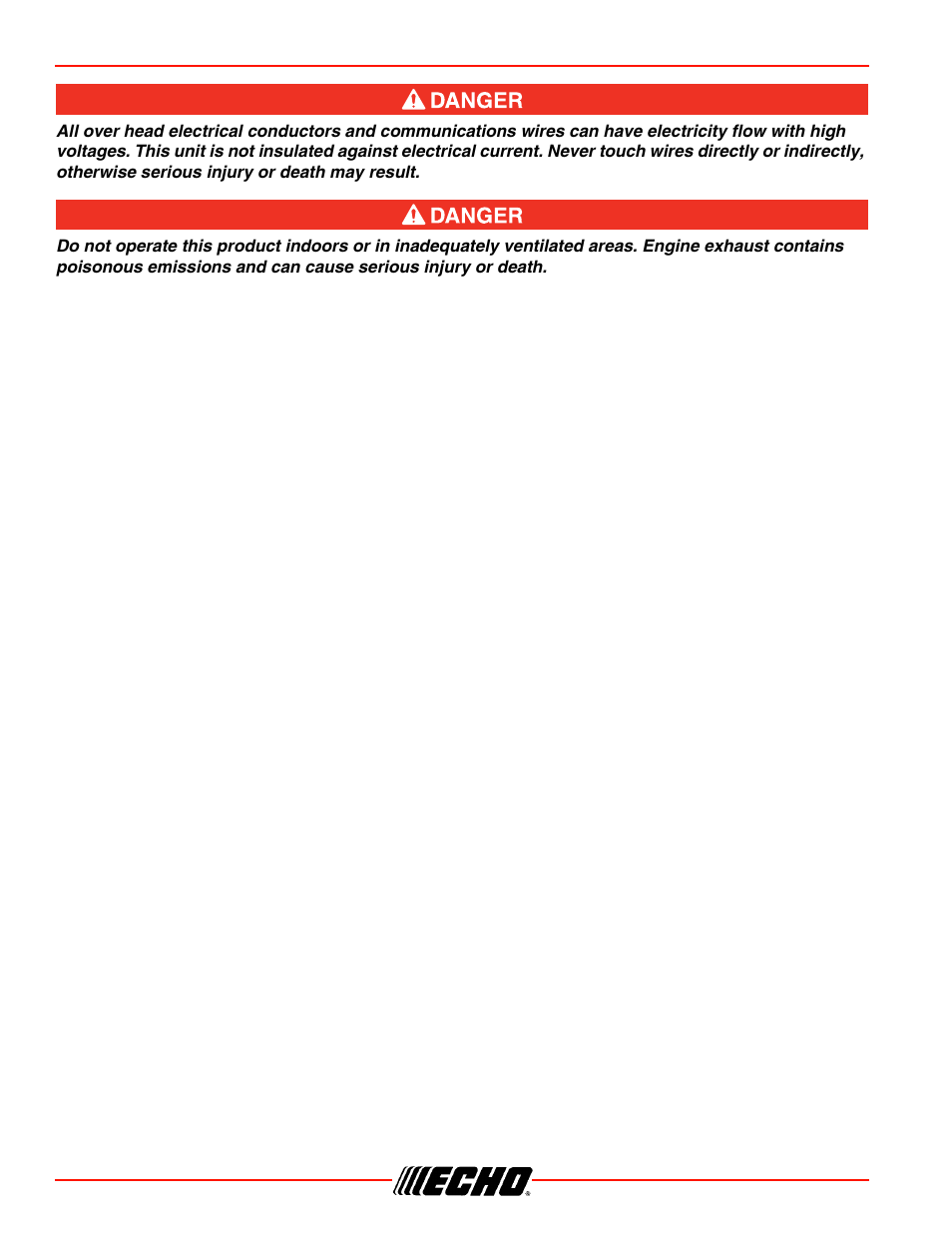 Safety cs-330t | Echo CS-330T Serial C04212001001 - C04212999999 User Manual | Page 10 / 48