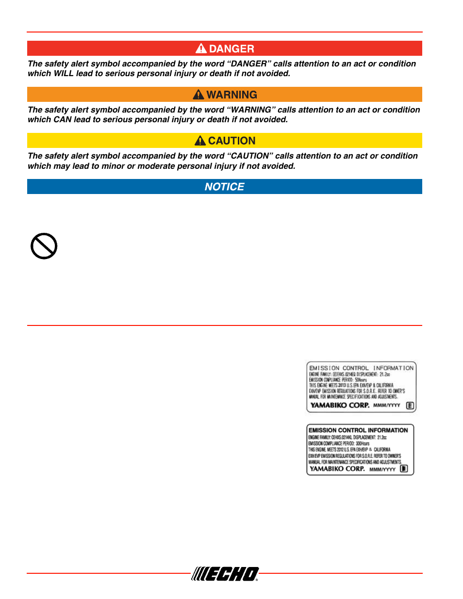 Emission control (exhaust / evaporative), Epa 2010 and later and/or c.a.r.b. tier iii, Emission control (exhaust / evaporative) cs-330t | Echo CS-330T Serial C04212001001 - C04212999999 User Manual | Page 12 / 48