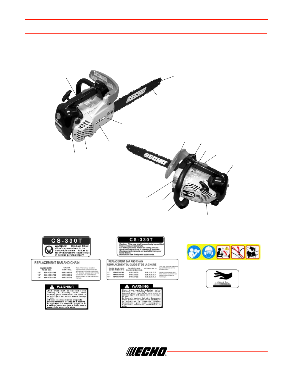 Description, Cs-330t description | Echo CS-330T Serial C04212001001 - C04212999999 User Manual | Page 13 / 48