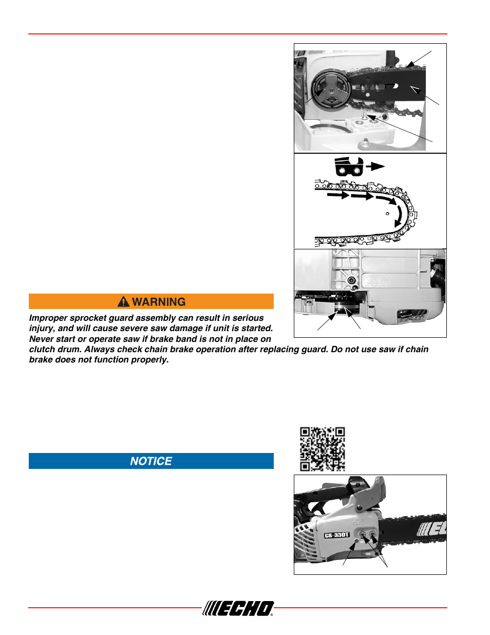 Description cs-330t | Echo CS-330T Serial C04212001001 - C04212999999 User Manual | Page 16 / 48