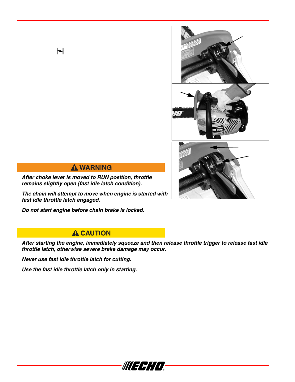 Operation cs-330t | Echo CS-330T Serial C04212001001 - C04212999999 User Manual | Page 20 / 48