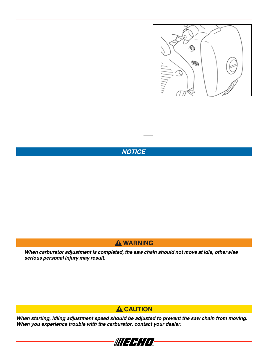 Carburetor adjustment, Maintenance cs-330t | Echo CS-330T Serial C04212001001 - C04212999999 User Manual | Page 28 / 48