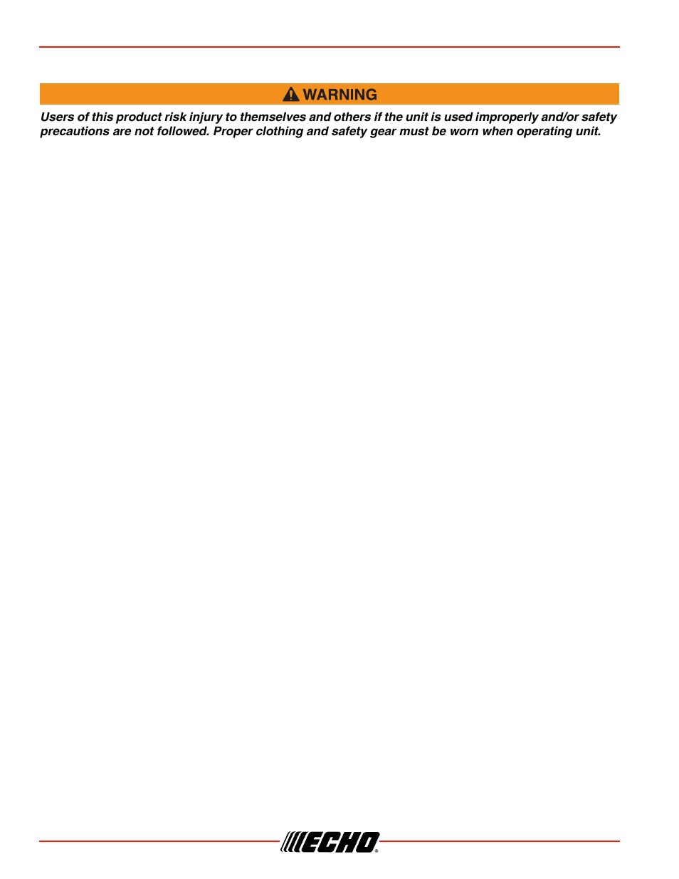 Personal condition and safety equipment | Echo CS-330T Serial C04212001001 - C04212999999 User Manual | Page 8 / 48