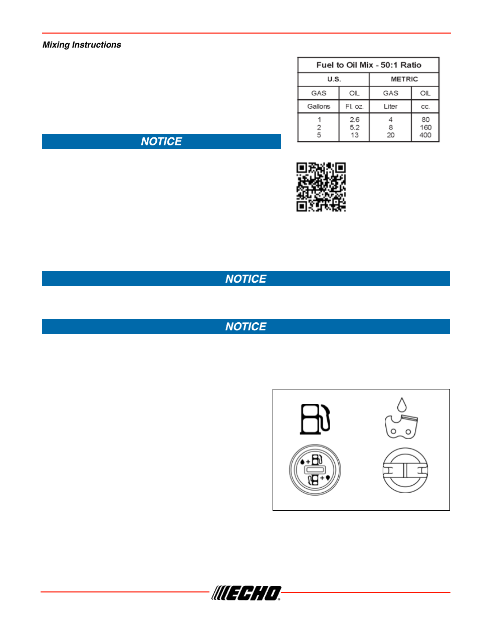 Chain lubricant, Cs-310 operation | Echo CS-310 User Manual | Page 19 / 44