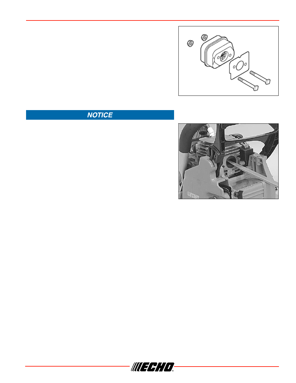 Exhaust port cleaning, Cs-310 maintenance | Echo CS-310 User Manual | Page 33 / 44