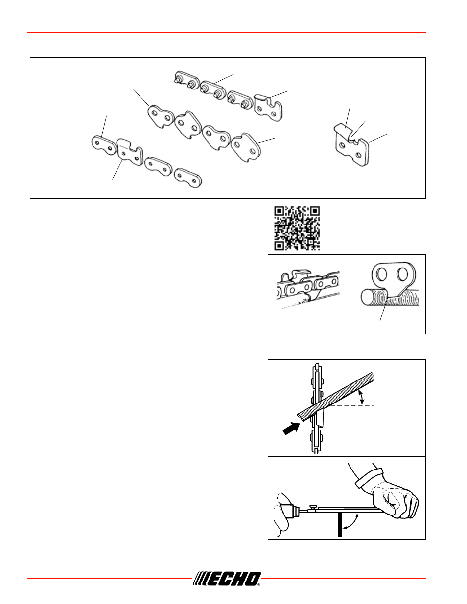 Setting the saw chain, Maintenance cs-310 setting the saw chain | Echo CS-310 User Manual | Page 34 / 44
