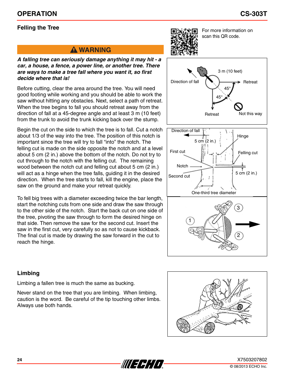 Operation cs-303t | Echo CS-303T User Manual | Page 24 / 44