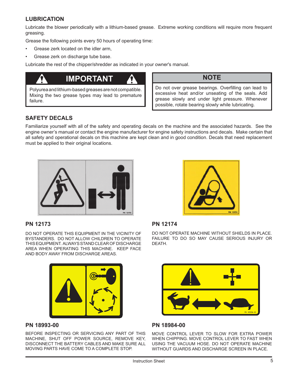 Important | Echo 71110 User Manual | Page 5 / 8
