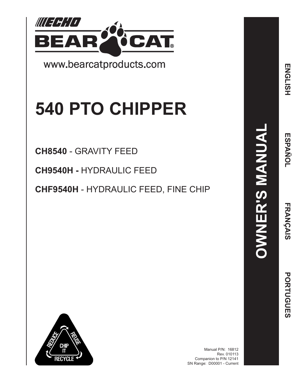 Echo CH9540H Owners Manual v.7 User Manual | 32 pages