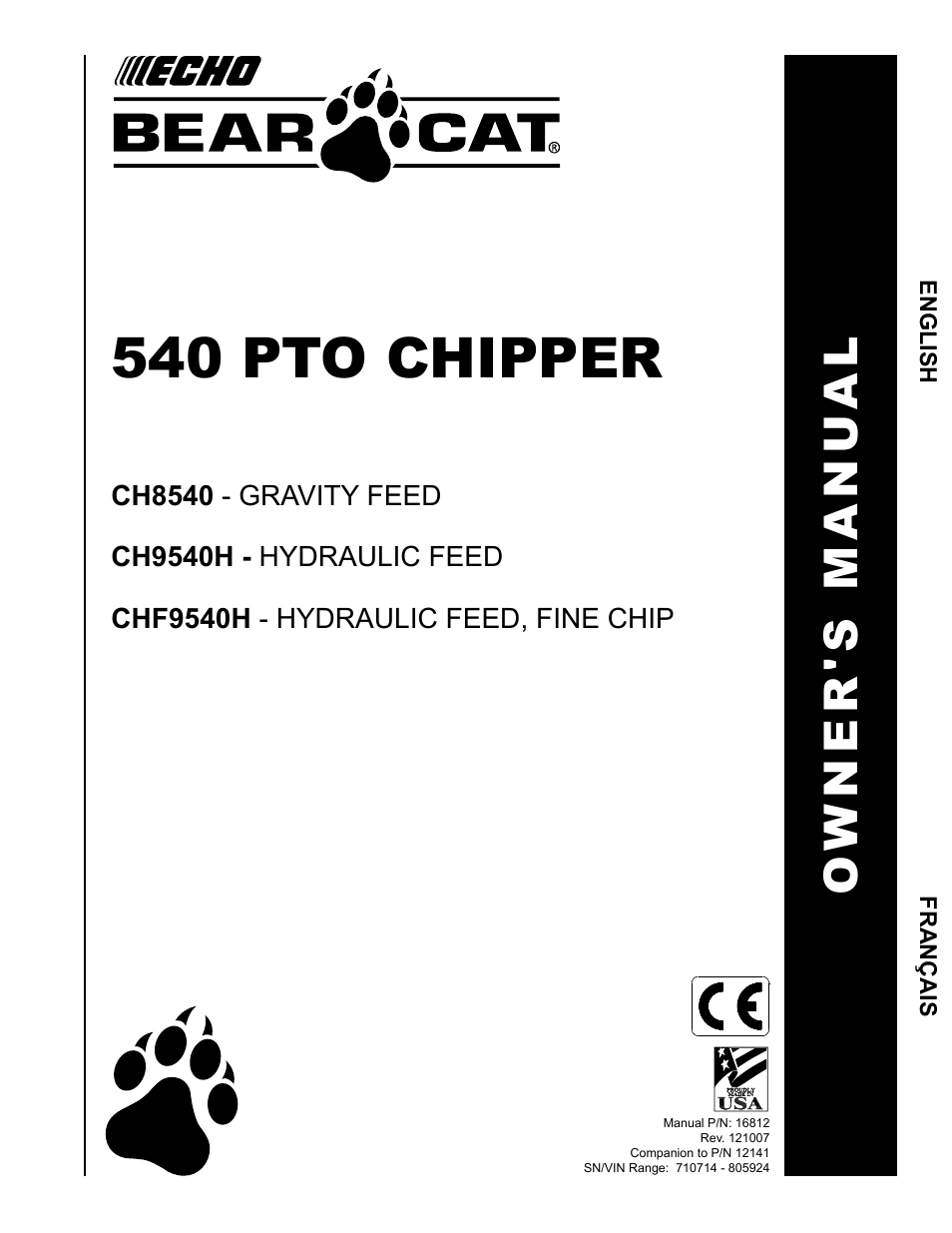 Echo CH9540H Owners Manual v.2 User Manual | 27 pages