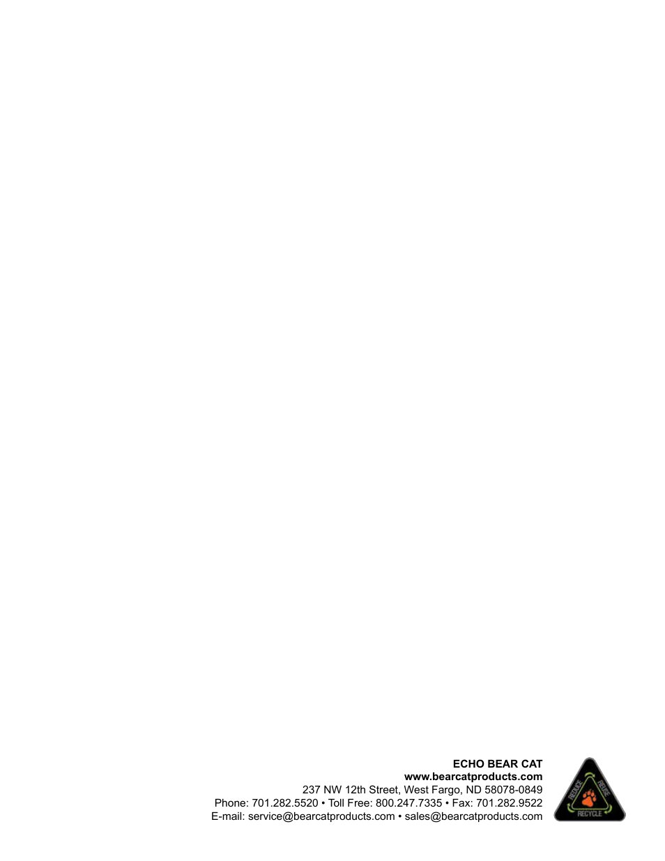 Echo CH611DH Instruction v.9 User Manual | Page 24 / 24