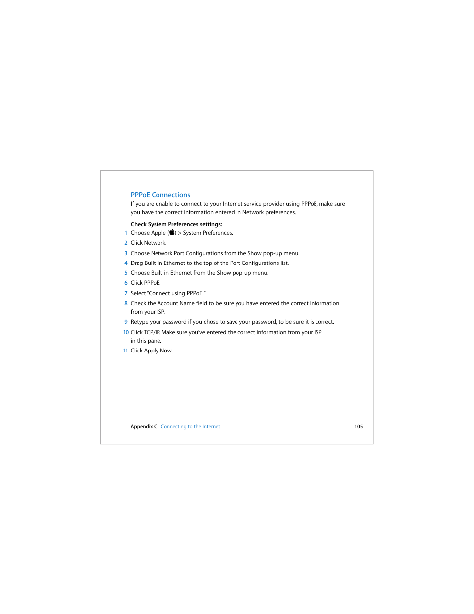 Pppoe connections | Apple iMac computer User Manual | Page 105 / 120