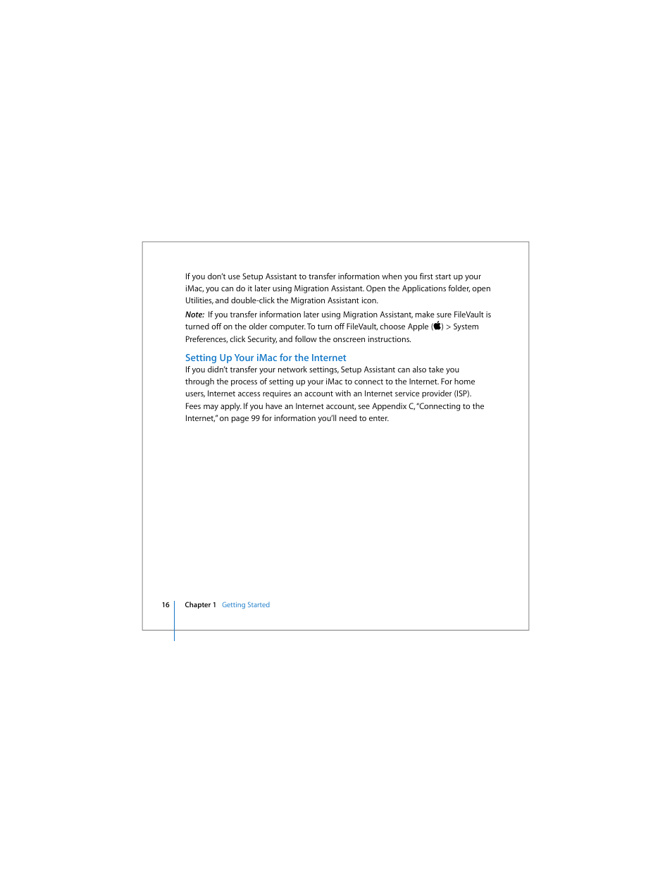 Setting up your imac for the internet | Apple iMac computer User Manual | Page 16 / 120