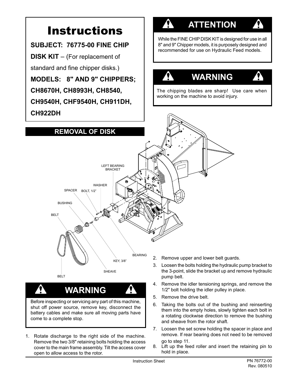 Echo CH8670H Instruction v.7 User Manual | 2 pages